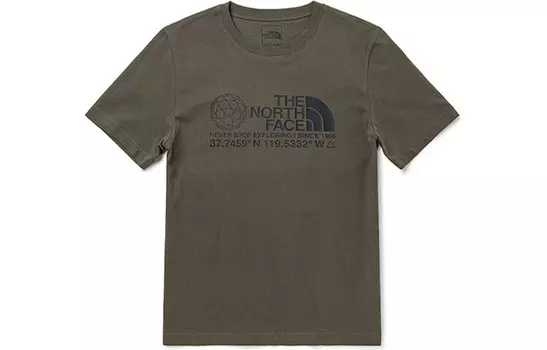 Футболка унисекс зеленая The North Face, зеленый