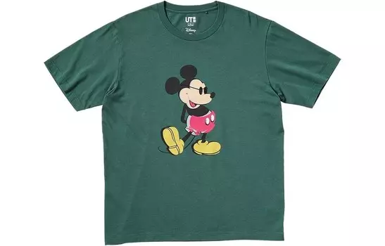 Футболка унисекс зеленая Uniqlo, зеленый