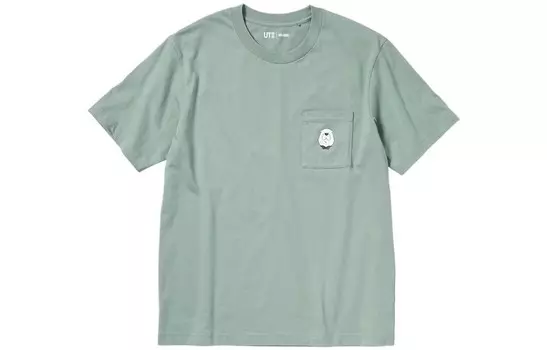 Футболка унисекс зеленая Uniqlo, зеленый