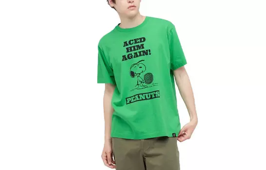 Футболка унисекс зеленая Uniqlo, зеленый