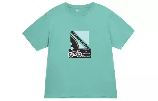 Футболка унисекс зеленая Uniqlo, зеленый