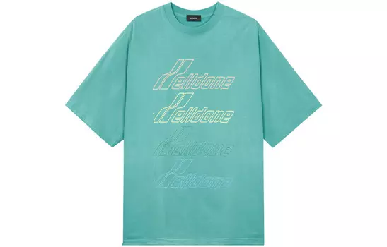 Футболка унисекс зеленая We11Done, зеленый