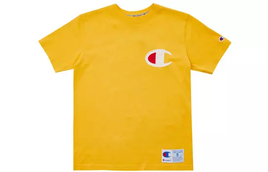Футболка унисекс желтая Champion, желтый