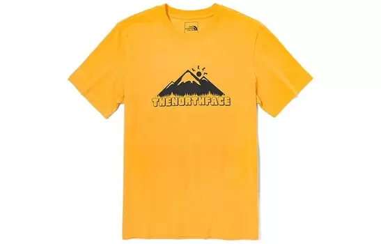 Футболка унисекс желтая The North Face, желтый