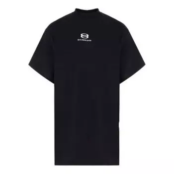 Футболка unity deconstructed t-shirt oversized 'black' Balenciaga, черный