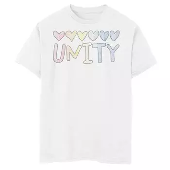Футболка Unity Rainbow Love Pride для мальчиков 8–20 лет с текстом Licensed Character