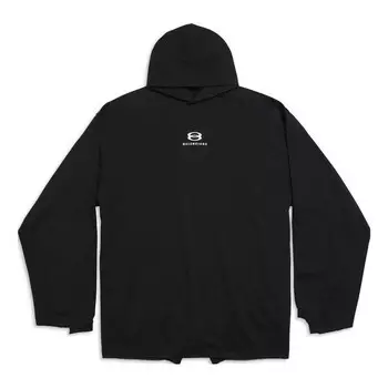 Футболка unity sports icon deconstructed long sleeve t-shirt 'black white' Balenciaga, черный