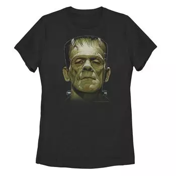 Футболка Universal Monsters Frankenstein для юниоров с большим лицом Licensed Character