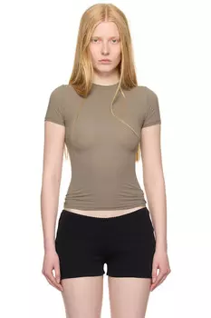 Футболка универсального размера Skims, цвет truffle