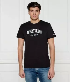 Футболка университетская поп-музыка Slim fit Tommy Jeans, черный