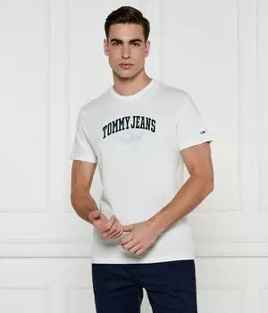 Футболка университетская поп-музыка Slim fit Tommy Jeans, белый