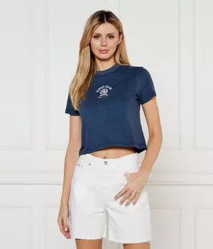 Футболка университетской команды Cropped fit Tommy Jeans, синий