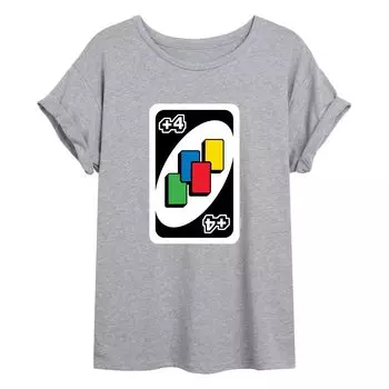 Футболка Uno для юниоров с рисунком «Draw Four» Licensed Character