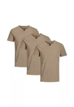 Футболка упаковка 3 шт. Jack & Jones, цвет crockery