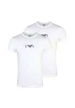 Футболка упаковка из 2 футболок с круглым вырезом Emporio Armani, белый