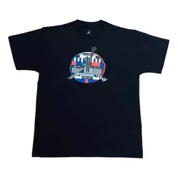 Футболка upsize china large logo printing black Air Jordan, черный