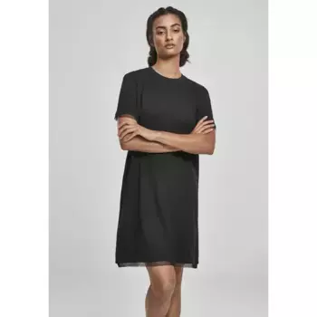 Футболка Urban Classics Boxy Lace Hem Dre, черный