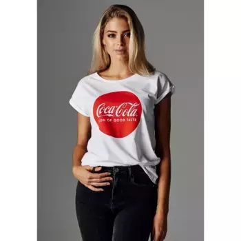 Футболка Urban Classics Coca Cola Round Logo, белый