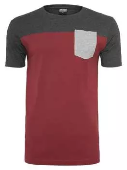 Футболка Urban Classics, цвет burgundy/cha/gry