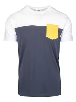 Футболка Urban Classics, цвет nvy/wht/chromeyellow