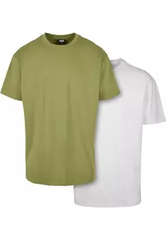 Футболка Urban Classics, цвет Olive/White
