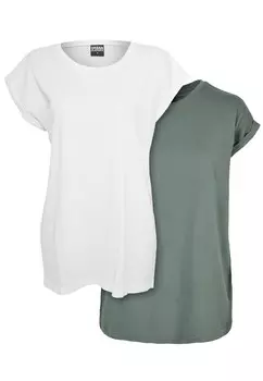 Футболка Urban Classics, цвет Pastel Green/White