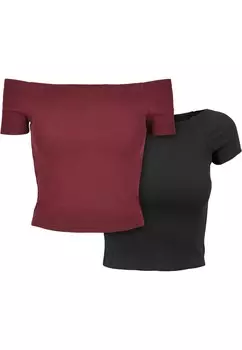 Футболка Urban Classics, цвет Wine Red/Black