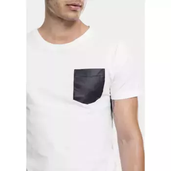 Футболка Urban Classics Leather Imitation Pocket, белый