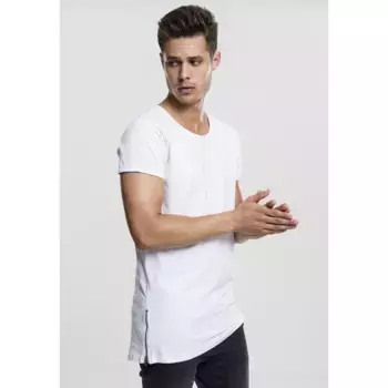 Футболка Urban Classics Long Shaped Zip, белый