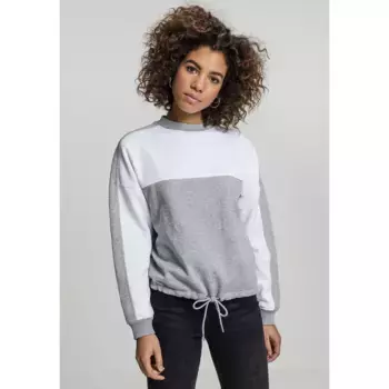 Футболка Urban Classics Oversized 2-Tone Stripe Crew, серый