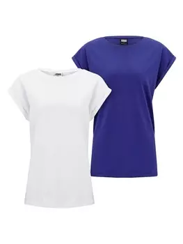 Футболка Urban Classics s, цвет white+bluepurple