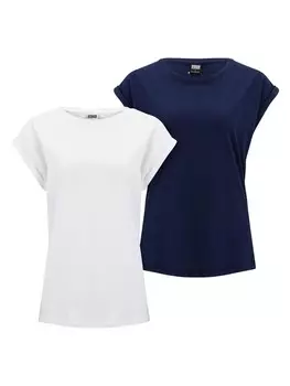 Футболка Urban Classics s, цвет white+darkblue