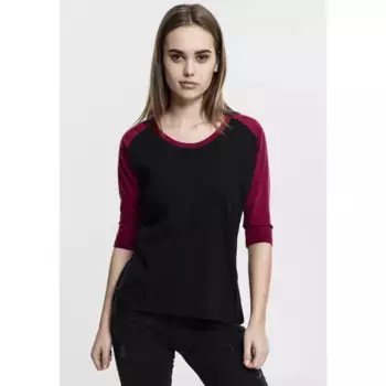 Футболка Urban Classics S Raglan 2.0 3/4 sleeve, черный