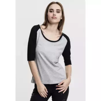 Футболка Urban Classics S Raglan 2.0 3/4 sleeve, серый