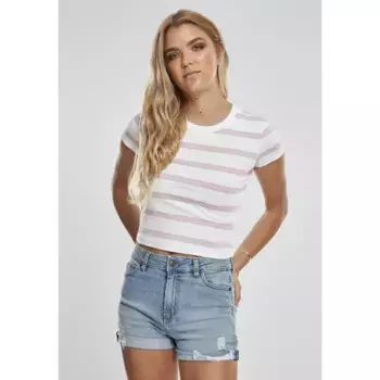 Футболка Urban Classics Stripe Cropped, белый