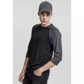 Футболка Urban Classics T-Shirt Contract 3/4 Sleeve Raglan, черный