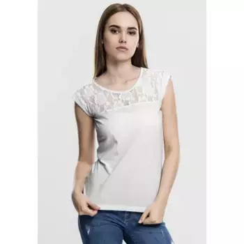 Футболка Urban Classics Top Lace, белый