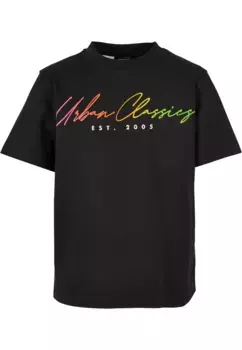 Футболка URBAN CLASSICS " Urban Classics, мужская футболка с логотипом для мальчиков", черный