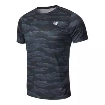Футболка ускорить печать ss футболка New Balance, черный
