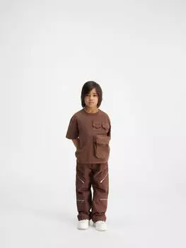 Футболка утилитарного назначения JACQUEMUS The Bolso kids' t-shirt, темно-коричневый