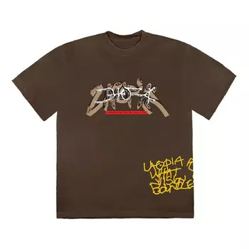 Футболка utopia 'brown' Travis Scott, коричневый