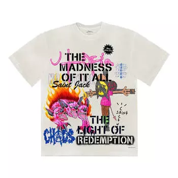 Футболка utopia x st michael 3a t-shirt 'white' Travis Scott, белый