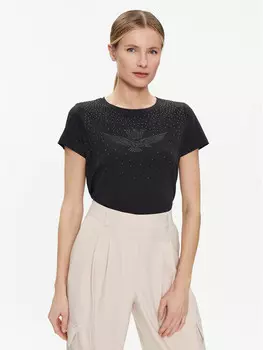 Футболка узкого кроя Aeronautica Militare, черный