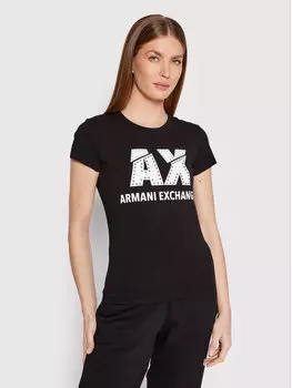 Футболка узкого кроя Armani Exchange, черный