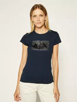 Футболка узкого кроя Armani Exchange, синий