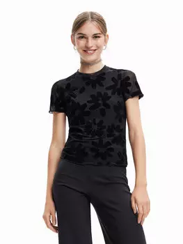 Футболка узкого кроя Desigual, черный