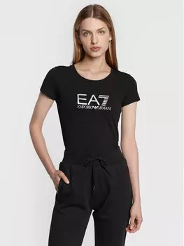 Футболка узкого кроя Ea7 Emporio Armani, черный