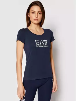 Футболка узкого кроя Ea7 Emporio Armani, синий