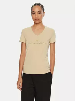 Футболка узкого кроя Fracomina, бежевый
