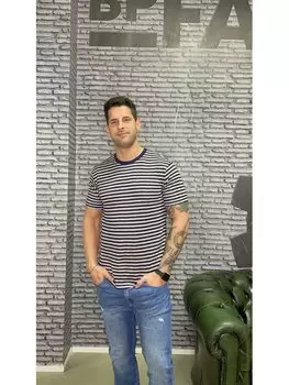 Футболка узкого кроя Gianni Lupo, синий